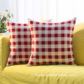 Red And White Plaid Pillow Cushion